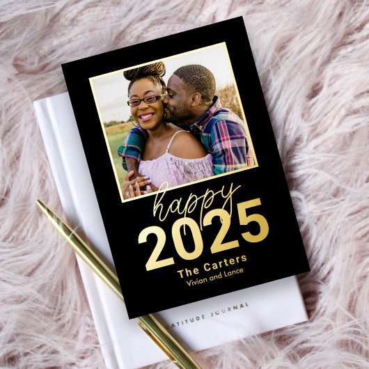 Fearless Year Foil Happy New Year Photo Card 箔シーズンカード