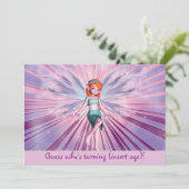 Fearyの招待-カスタマイズ可能な小さな女の子 招待状 (スタンド正面)