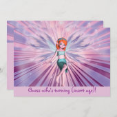 Fearyの招待-カスタマイズ可能な小さな女の子 招待状 (正面/裏面)