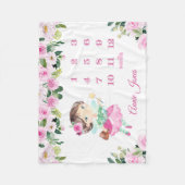 Fearyベビー名一括マイルストーン フリースブランケット (正面)