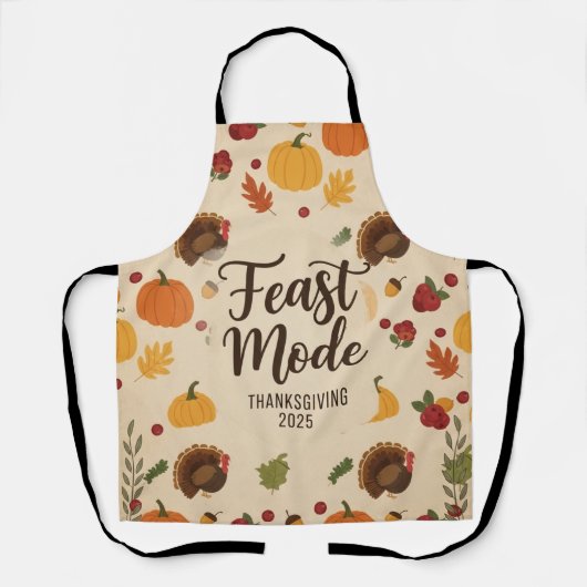 Feast Mode All-Over Print Thanksgiving Apron エプロン (正面)