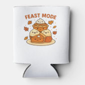 Feast Mode � Cute Autumn Comfort Food Plate Boxy T 缶クーラー (正面)