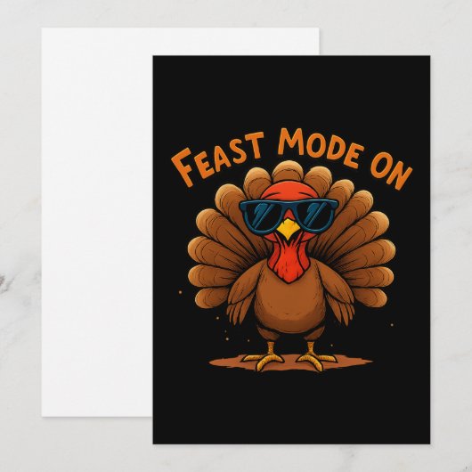Feast Mode On Thanksgiving Card シーズンカード (正面/裏面)