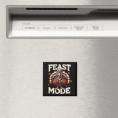 Feast Mode Turkey Vintage Football Thanksgiving Sh マグネット (インサイチュ (食洗機))