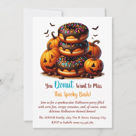Feast of Frights：ハロウィン不気味ディナーパーティー 招待状 (正面)