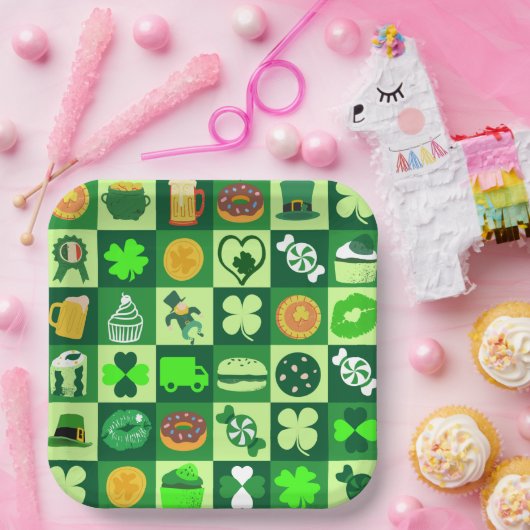 feast of saint patrick pattern  paper Bowls ペーパープレート (パーティー)