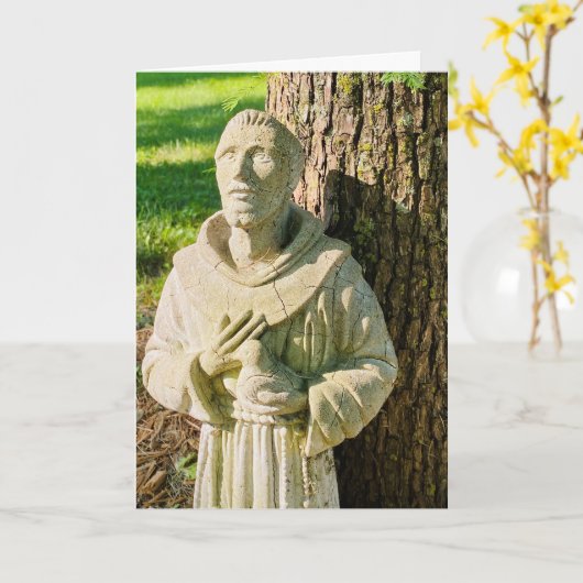 Feast of St. Francis With Bird in Hand カード (黄色い花)
