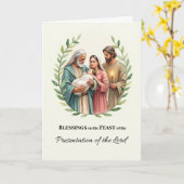 Feast of the Presentation of the Lord Candlemas カード (黄色い花)