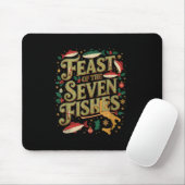 Feast Of The Seven Fishes Festive Italian Holiday  マウスパッド (マウス)