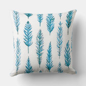 feather and fern blues pattern クッション (裏面)