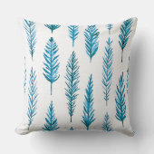 feather and fern blues pattern クッション (正面)