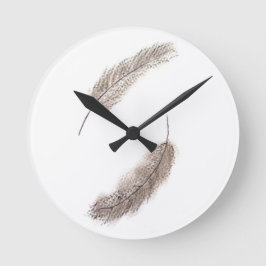 feather clock ラウンド壁時計