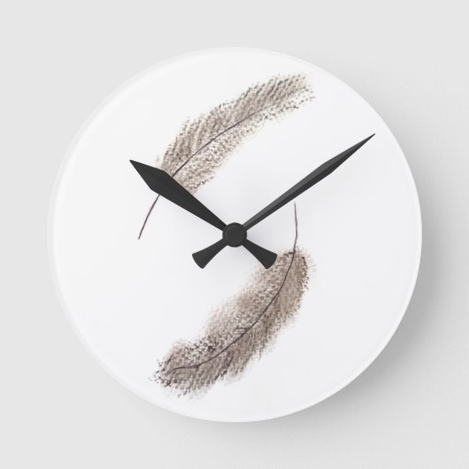 feather clock ラウンド壁時計 (正面)