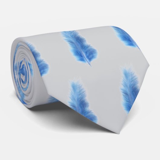 Feather Fall - Light Grey ネクタイ (ロール)