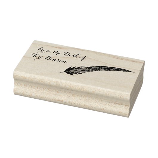 Feather from the Desk of Rubber Stamp - Boho ラバースタンプ (スタンプ)