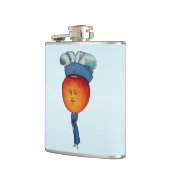 Feather Hat Appleのエレガントなヘッド女性 フラスク (左)