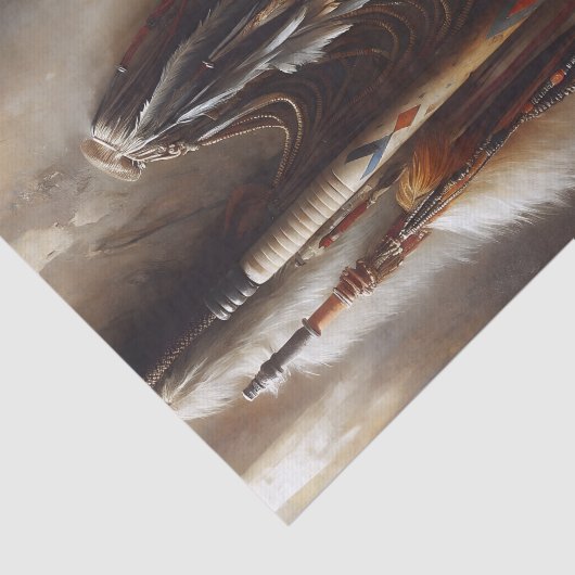 Feather Headdress & Tribal Pot Decoupage 薄葉紙 (詳細)