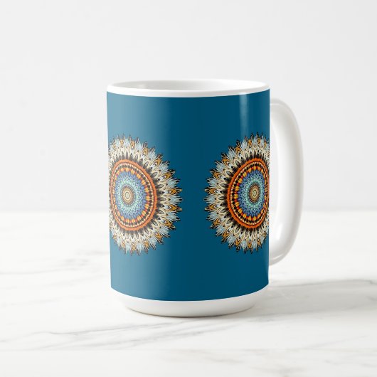 Feather Mandala  Mug コーヒーマグカップ (正面右)
