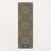 Feather of Life Mandala patternレトロ名前をカスタムする ヨガマット (正面)