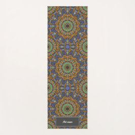 Feather of Life Mandala patternレトロ名前をカスタムする ヨガマット