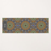 Feather of Life Mandala patternレトロ名前をカスタムする ヨガマット (正面(横))
