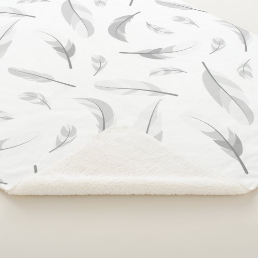 Feather pattern シェルパブランケット (3/4)