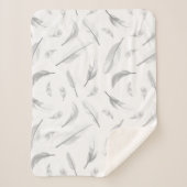 Feather pattern シェルパブランケット (正面)