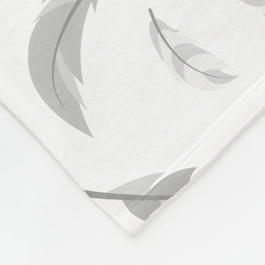 Feather pattern フリースブランケット (角)