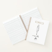 Feather Quill Custom Writing Gold Personalized ノートブック (内部)