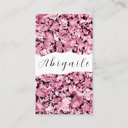 Feather Vectorシームレスなヴィンテージダイヤモンドビジネス 名刺 (正面)