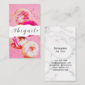 Feather VectorシームレスなヴィンテージドーナツBusiness Ca 名刺 (正面/裏面)