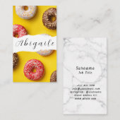 Feather VectorシームレスなヴィンテージドーナツBusiness Ca 名刺 (正面/裏面)