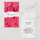 Feather VectorシームレスなヴィンテージバラBusiness Ca 名刺 (正面/裏面)