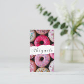 Feather Vectorシームレスヴィンテージドーナツ 名刺 (スタンド正面)