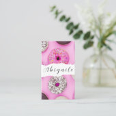 Feather Vectorシームレスヴィンテージドーナツ 名刺 (スタンド正面)