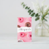 Feather Vectorシームレスヴィンテージドーナツ 名刺 (スタンド正面)