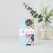 Feather Vectorシームレスヴィンテージドーナツ 名刺 (スタンド正面)