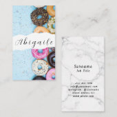 Feather Vectorシームレスヴィンテージドーナツ 名刺 (正面/裏面)