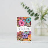 Feather Vectorシームレスヴィンテージドーナツ 名刺 (スタンド正面)