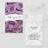 Feather Vectorシームレスヴィンテージバラ 名刺 (正面/裏面)