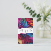 Feather Vectorシームレスヴィンテージバラ 名刺 (スタンド正面)