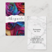 Feather Vectorシームレスヴィンテージバラ 名刺 (正面/裏面)