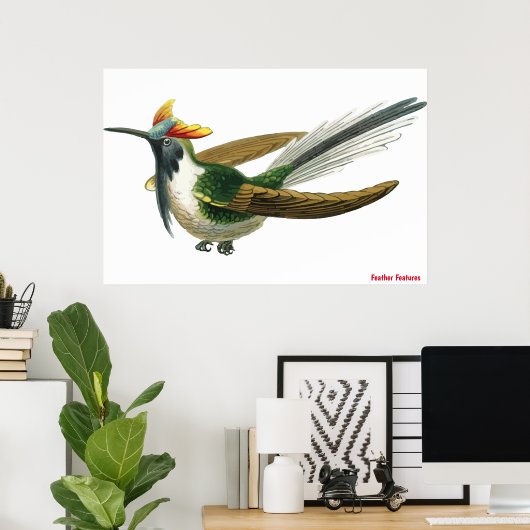 Feathered Bird  Poster ポスター (ホームオフィス)