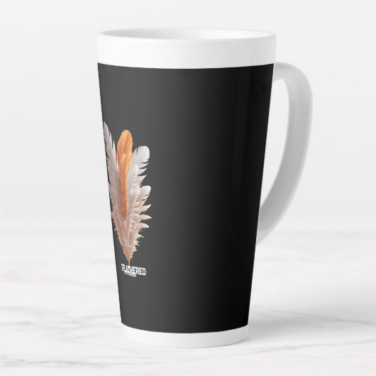 Feathered Duality Balance of Light Amber & Ivory S カフェラテマグ (右アングル)