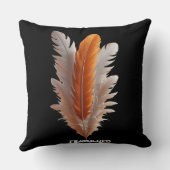 Feathered Duality Balance of Light Amber & Ivory S クッション (裏面)