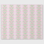 Feathered Fete Stripe in Pink and Green ラッピングペーパー (フラット)