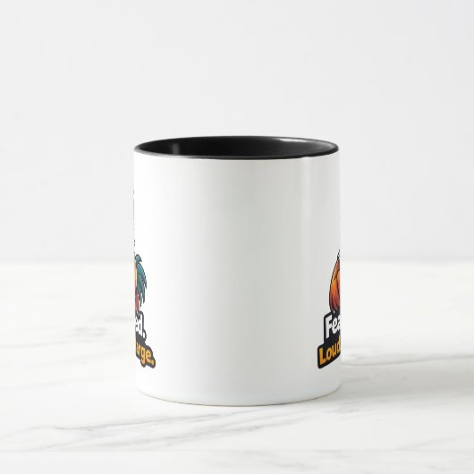 Feathered, Loud. in charge. Roster quote マグカップ (中央)
