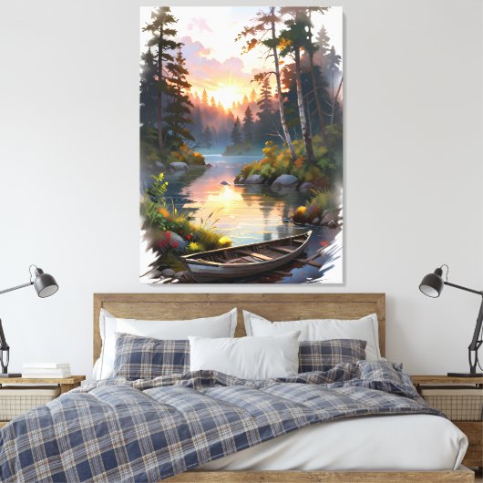 Feathered Serenity キャンバスプリント (インサイチュ (寝室))