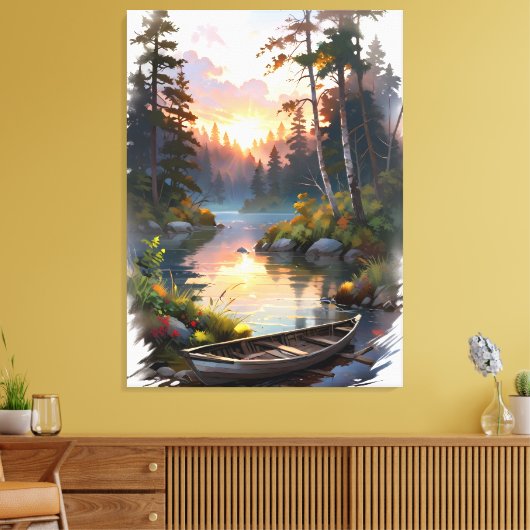 Feathered Serenity キャンバスプリント (インサイチュ (リビング))