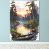 Feathered Serenity キャンバスプリント (インサイチュ (ウッドフロア))